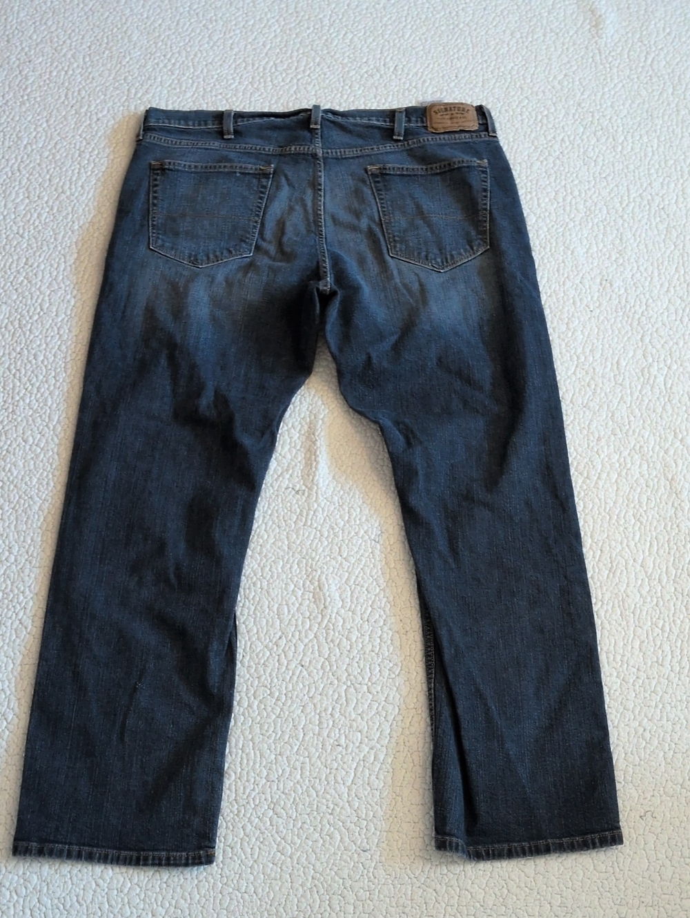Levi's Signature Relaxed Fit Acid Washed Distressed Bootcut Cotton Blend Jeans